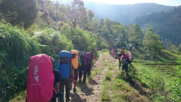 Peserta Kenal Medan (KM) TWKM 28 Makassar Sulsel divisi Gunung Hutan