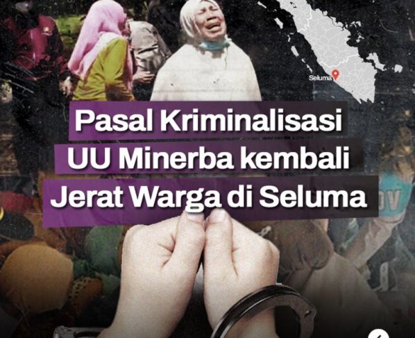 Caption foto: Pernyataan Kuasa Hukum Warga Pasar Seluma, Kabupaten Seluma, Provinsi Bengkulu, setelah pembubaran secara paksa aksi menduduki tambang pasir besi oleh Aparat Penegak Hukum (WARTAPALA INDONESIA, Soprian Ardianto)